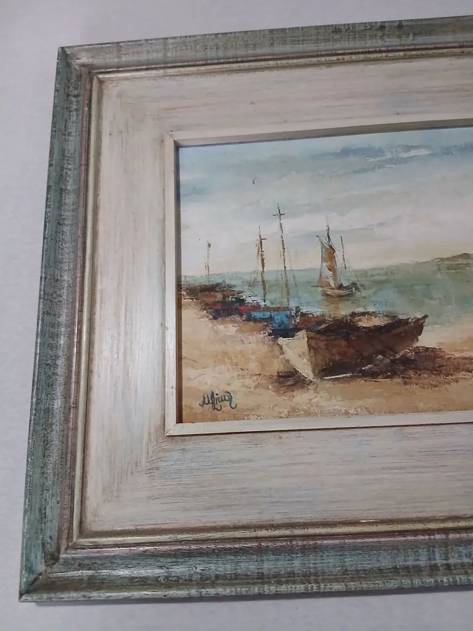 Quadro antigo pintado a óleo  - Foto 4