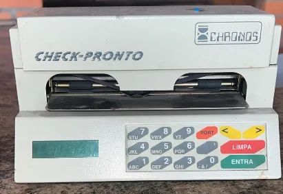 Máquina De Preencher Cheque Check Pronto Chronos Cor Branco - Foto 2