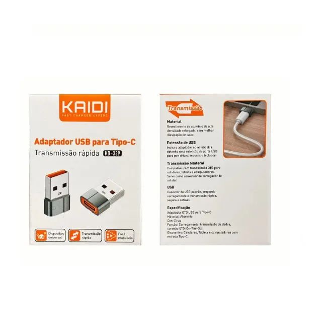 Adaptador Usb Tipo C Para Usb Kaidi - Foto 5