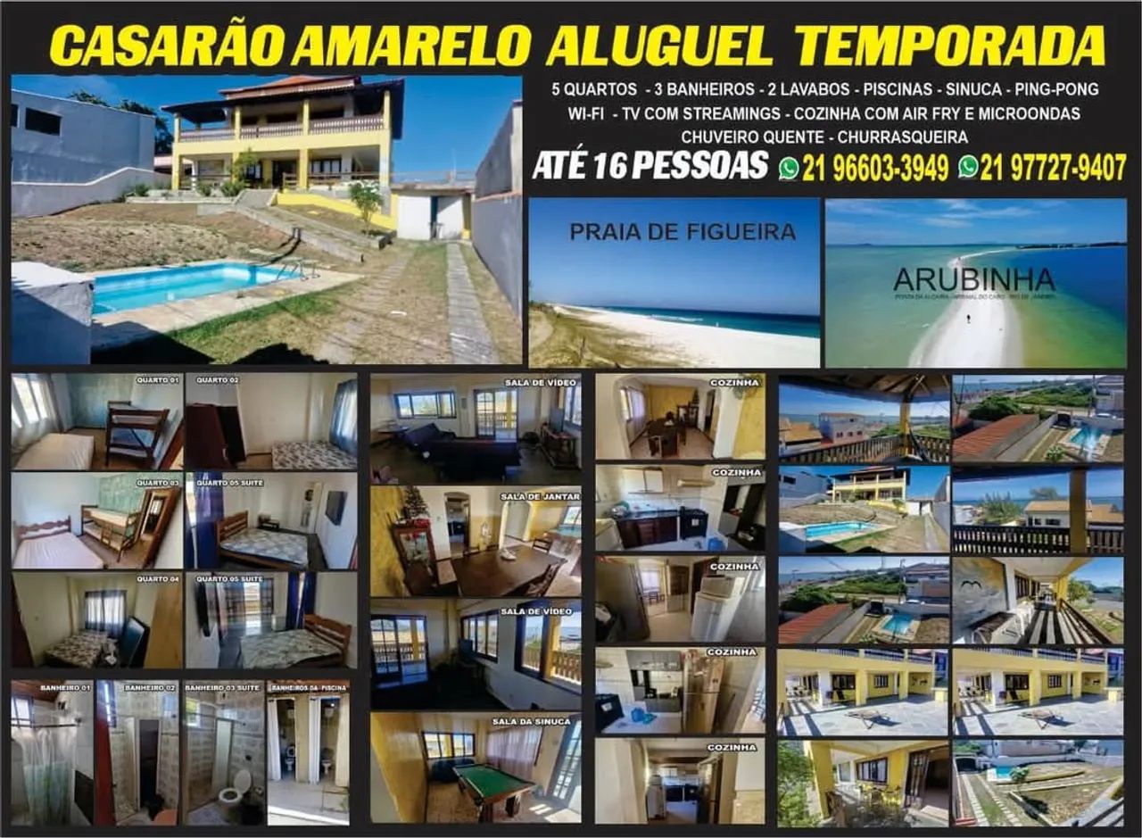 Casarão amarelo casa de praia