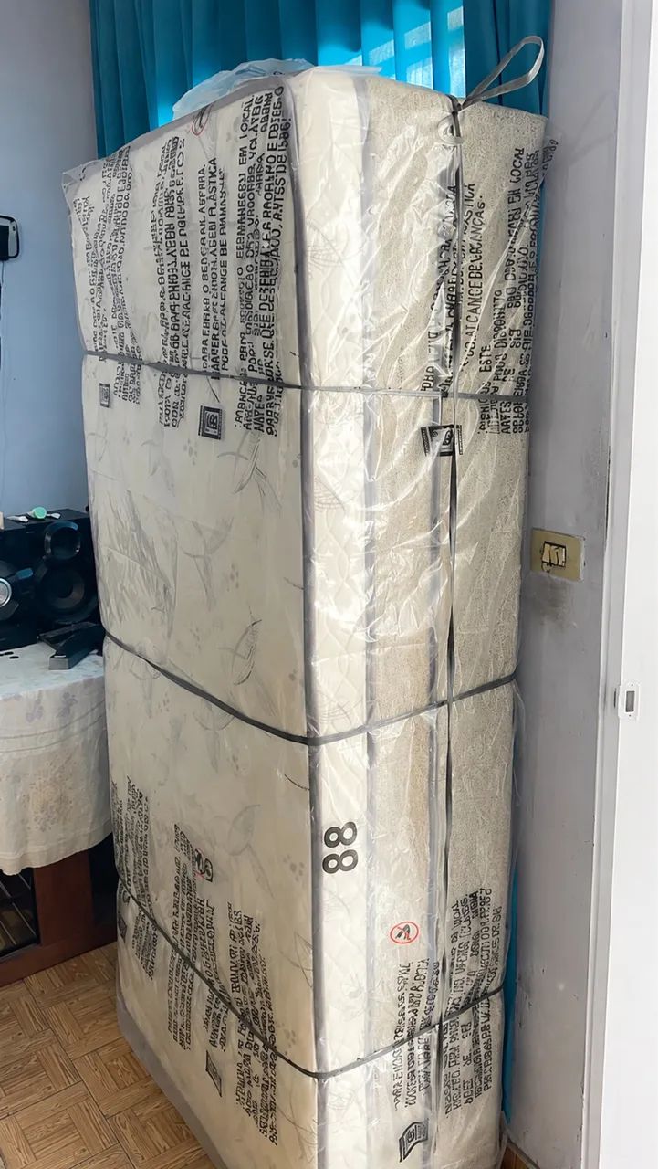 Colchobox de Molas Solteiro 88x188 cm + Pés | Excelente Estado - Foto 4