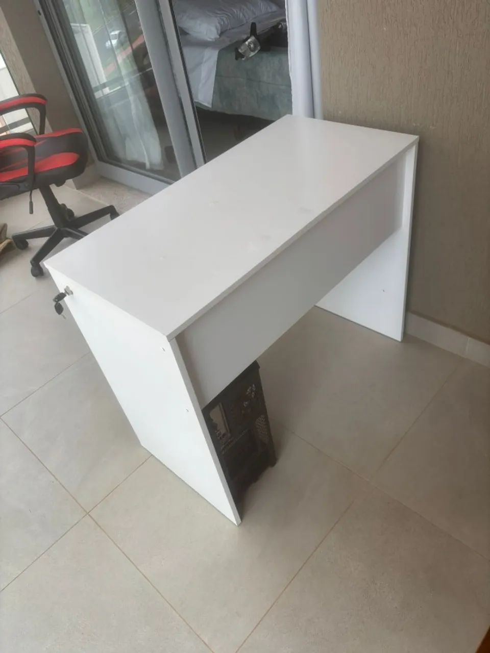 Mesa Retangular Branca com Gaveta 75x90x44 cm AxCxP65578315988867121