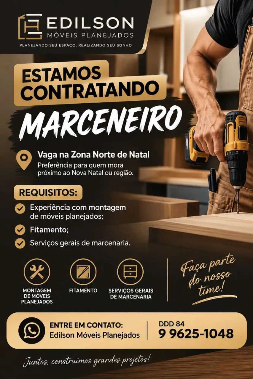Vaga de emprego (marceneiro)
