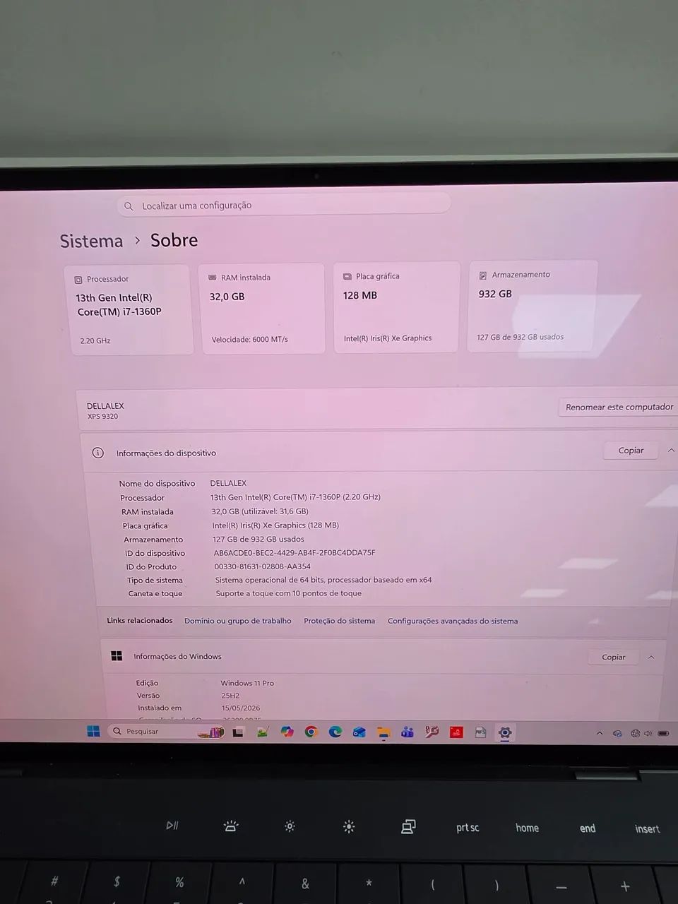 Dell Xps 13 Plus 9320 I7 31gb/ssd 1 Tera Touch Screen  - Foto 4