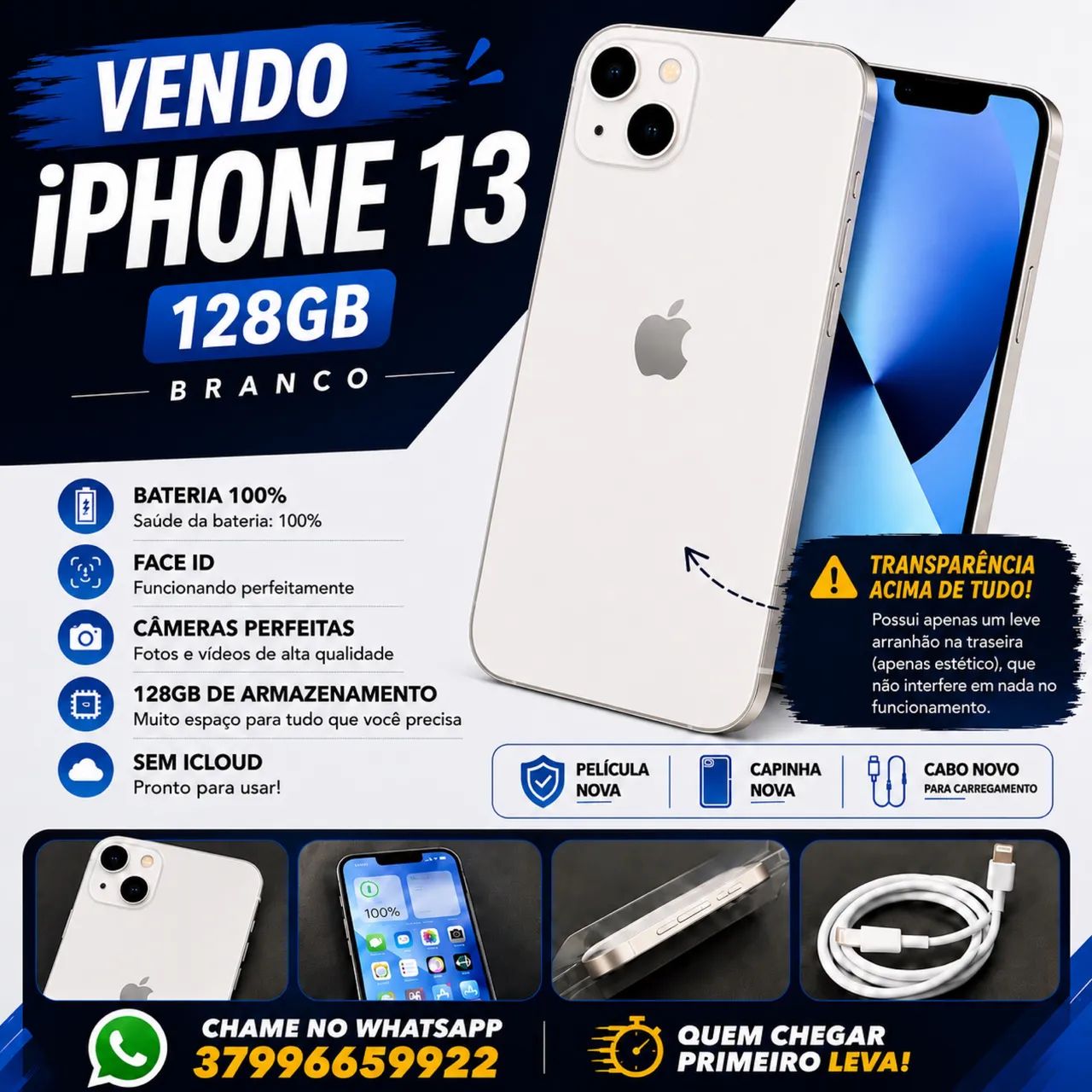 iPhone 13 128gb branco 