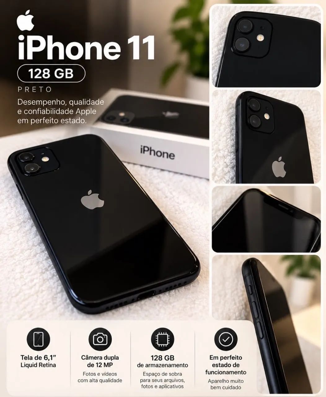 iPhone 11 com caixa e nd