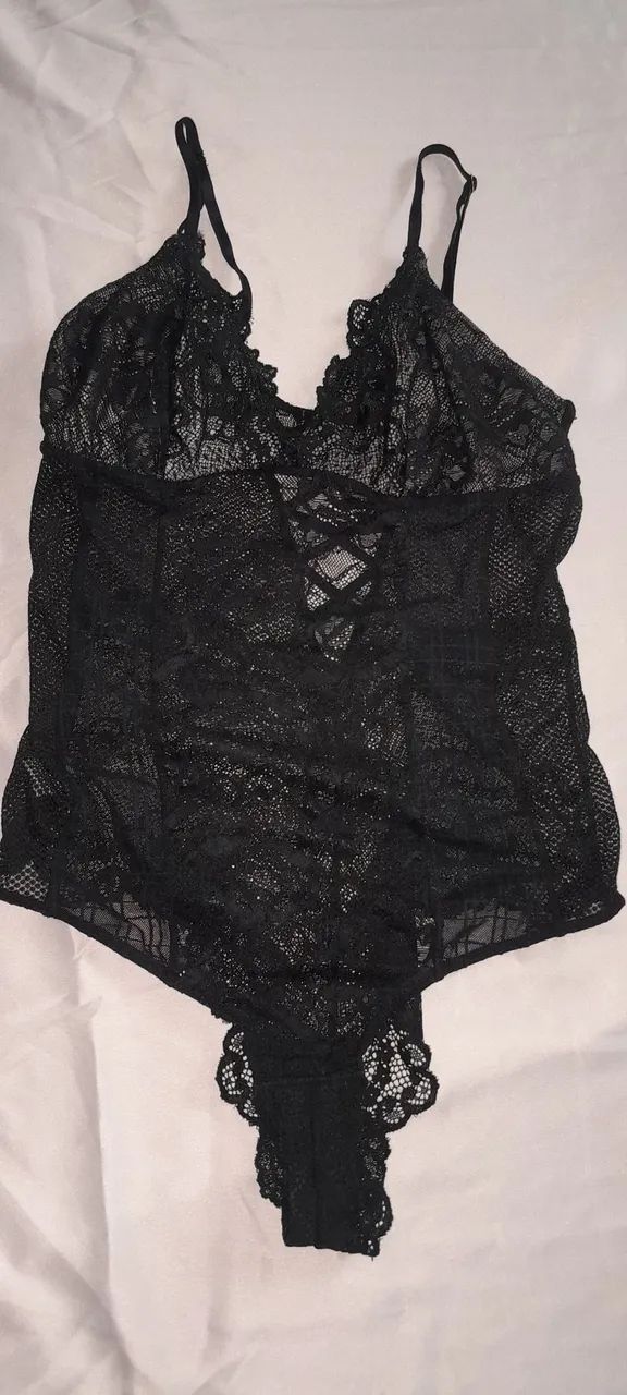body de renda valisere preto