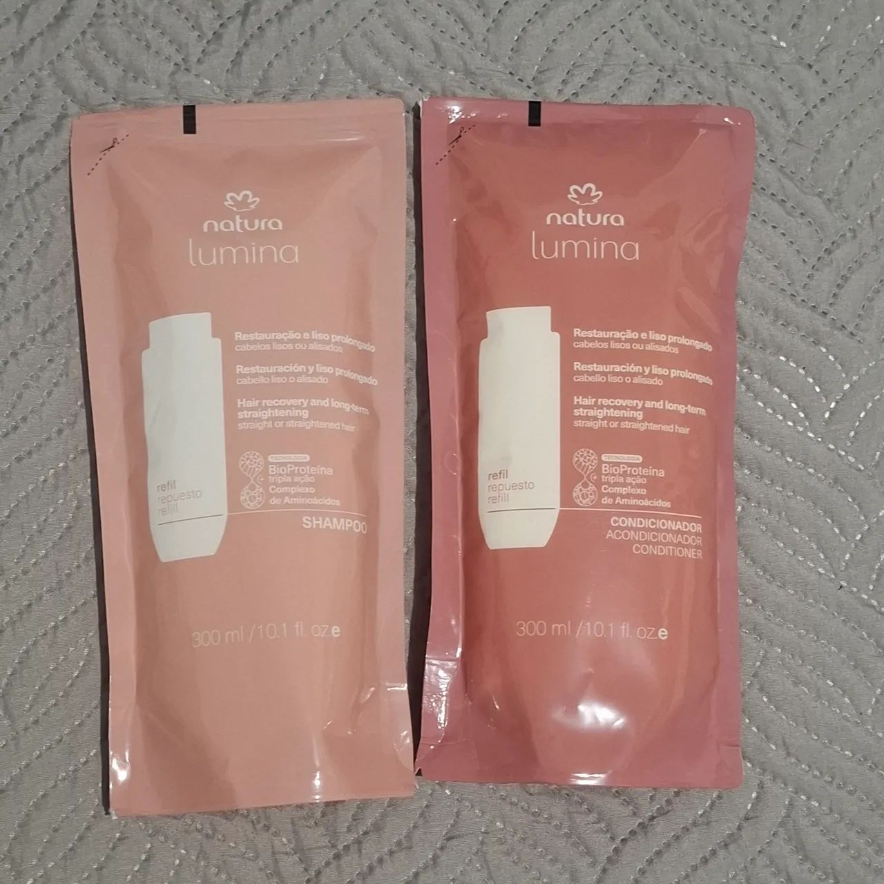Refil shampoo e condicionador cabelo liso 