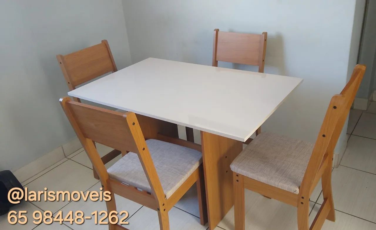 ?Conjunto Mesa de jantar Karla c/ 4 cadeiras - NOVO! - Foto 3