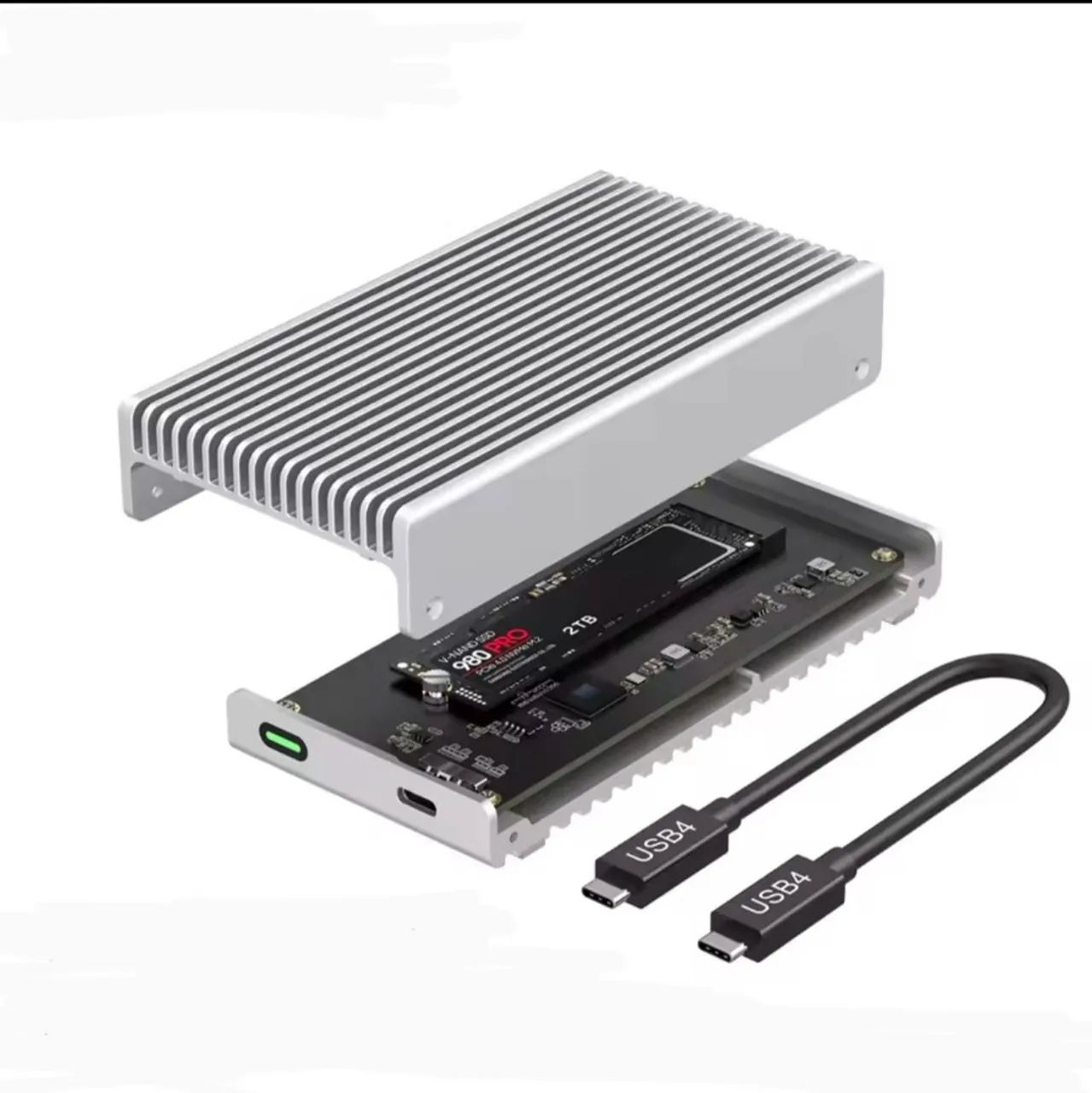 Case externo para SSD NVME de alta velocidade. Suporte a 40GBps. - Foto 2