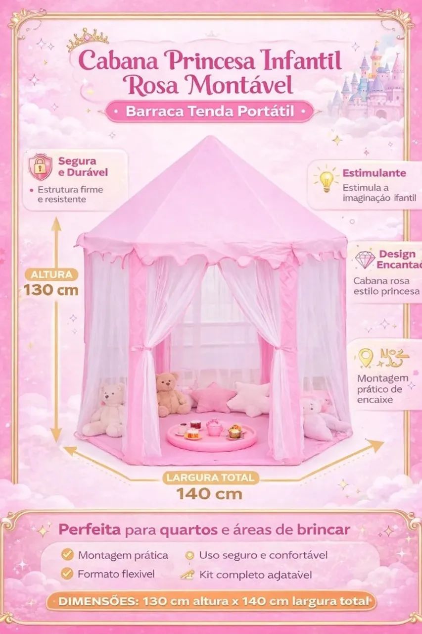 Tenda infantil princesa 
