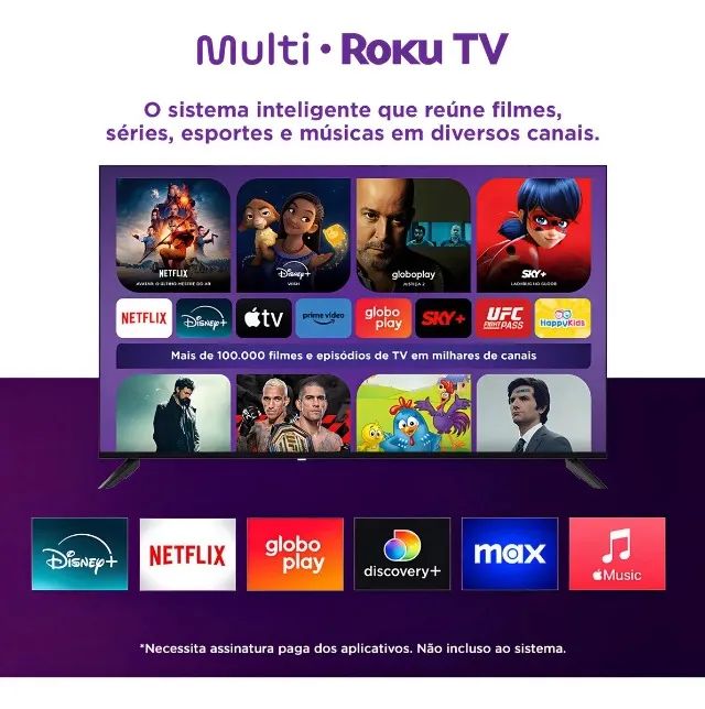 Smart Tv Dled 50 4k Multi Roku 4hdmi 2usb Wi-fi - Tl059m - Foto 3