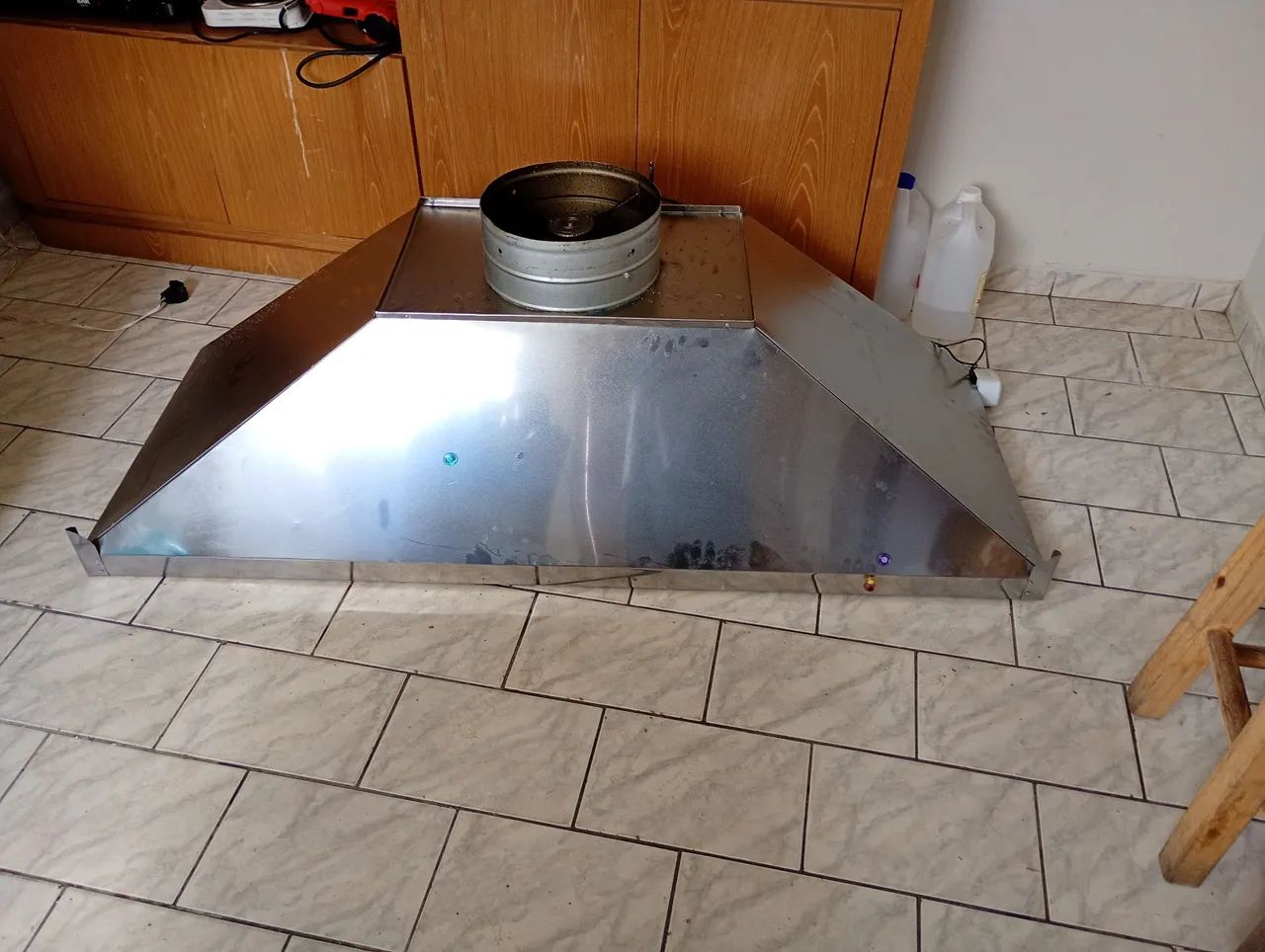 Coifa com motor, 160 X 60.