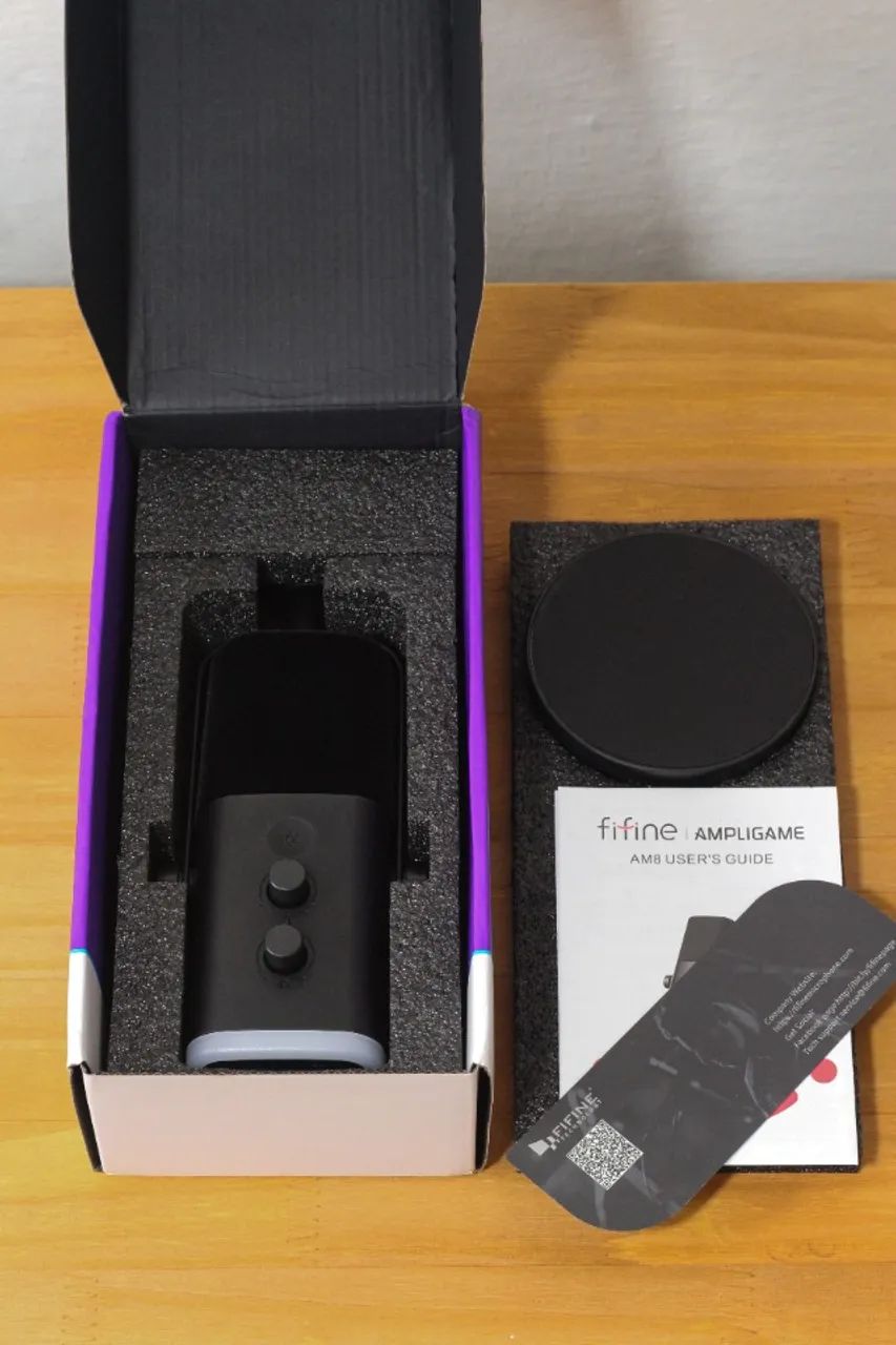 Microfone Fifine AM8 RGB Dinamico USB e XLR - Novo na Caixa - Foto 3