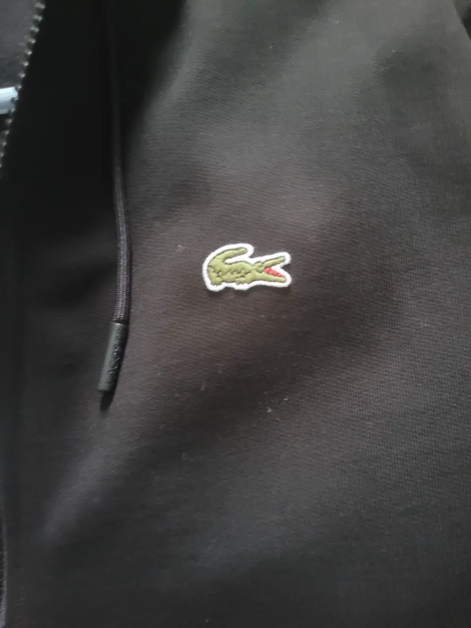 Moletom lacoste original com ziper novo 