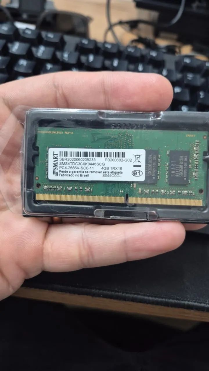 Memória ram DDR4 4GB notebook 2600mhz
