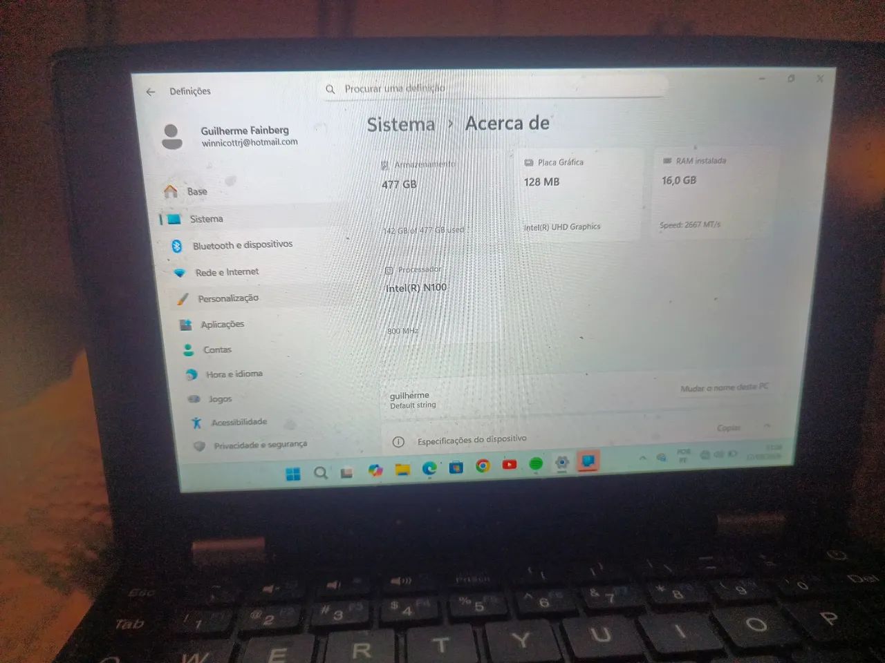 Vendo mini notebook gamer Intel 100 - Foto 3