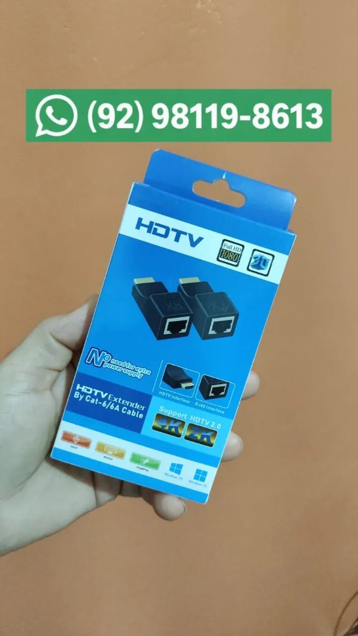 Adaptador Conector HDMI para rj45 - Aceito Pix
