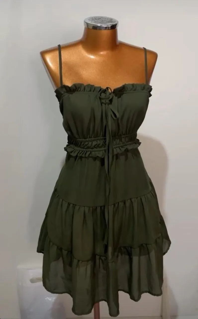 Vestido Verde Musgo P