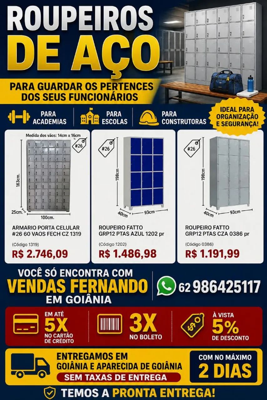 ROUPEIROS DE AÇO E MÓVEIS PARA ESCRITÓRIO  - Foto 4
