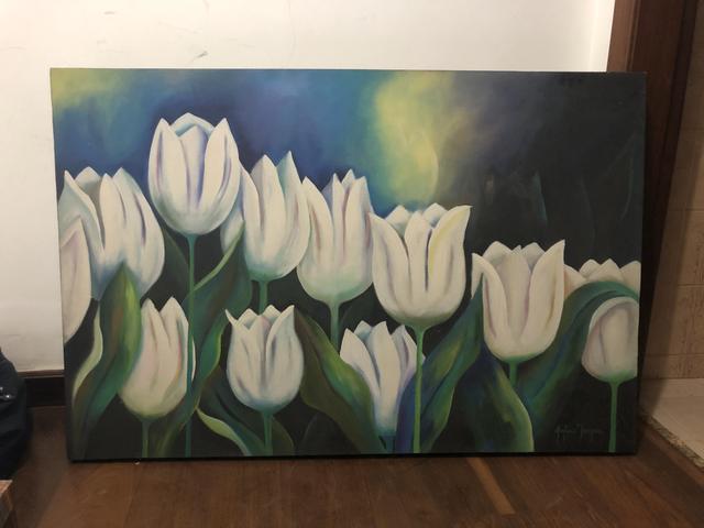 Quadro pintura em tela sobre oleo