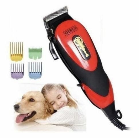 Maquina De Tosa Cães E Gatos Kit Aparador Completo Qirui - Foto 3