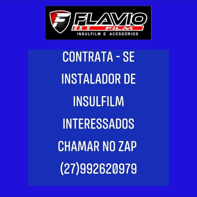 Estamos contratando Instalador de Insulfilm