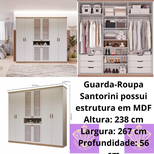 Roupeiro santorine-MDF tm