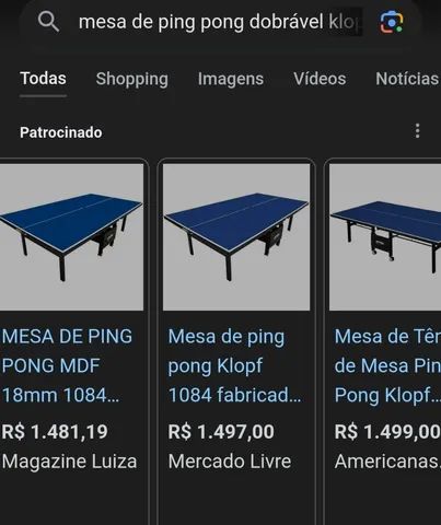 Mesa de Ping pong klopf dobrável - Esportes e ginástica - Benfica, Juiz de  Fora 1255823281