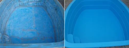 Reforma de piscina fibra e ceramica