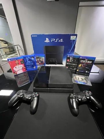 Ps4 com Jogo e Dois Controles | Console de Videogame Playstation Usado  93674500 | enjoei