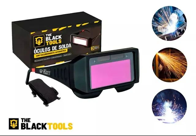 Máscara e Óculos de Solda Automático + Eletrodo - Pronta Entrega  - Foto 3