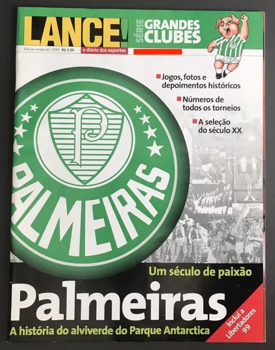 Lance Grandes Clubes Palmeiras 1999 2001 Raras - Foto 2