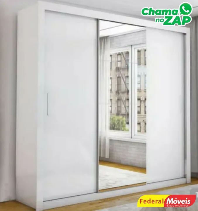 Guarda Roupa com 3 Portas e 4 Gavetas Novo Pronta Entrega 