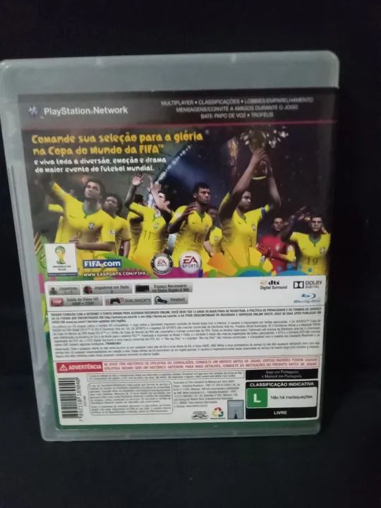 Jogo PlayStation PS3 futebol Copa do Mundo da FIFA Brasil 2014 original mídia física  - Foto 2