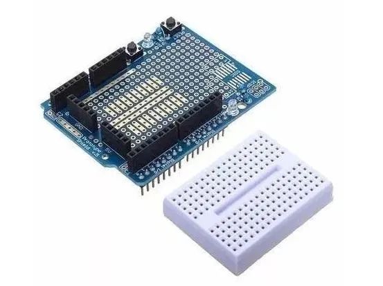 Protoshield Para Arduino Uno + Mini Protoboard, Expansão   Arduino Automação COD-AM130  