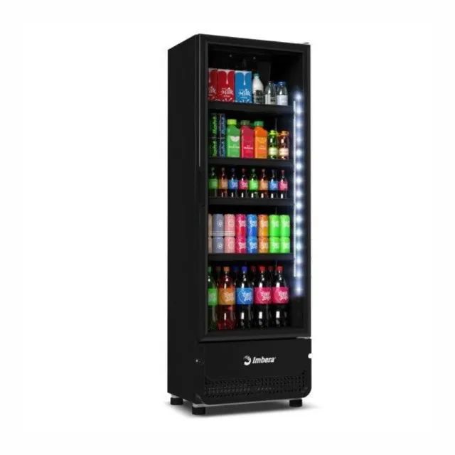 Refrigerador Vertical Porta de Vidro Full Black 485 Litros VRS16 Imbera