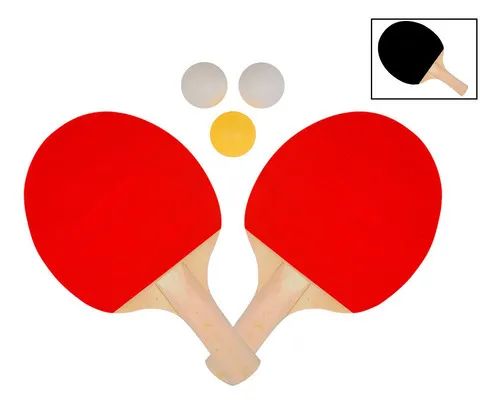 Kit De Tênis De Mesa Wellmix Com 3 Bolinhas + 2 Raquetes