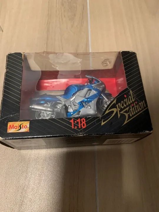 Maisto ミニカーコレクション 特別版 Miniatura Moto Kawasaki Ninja Zx-9r Azul Caixa Maisto 1:18