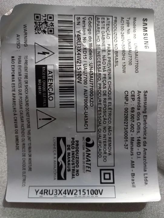 Tv Samsung 43polegadas ,modelo;UN43AU7700G - Foto 3