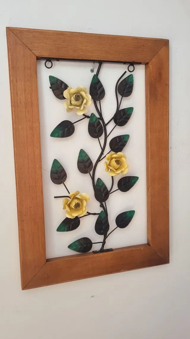 Quadro com galho de rosas  - Foto 2