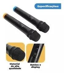 Microfone Sem Fio Profissional Dinâmico Duplo Uhf  - Foto 5