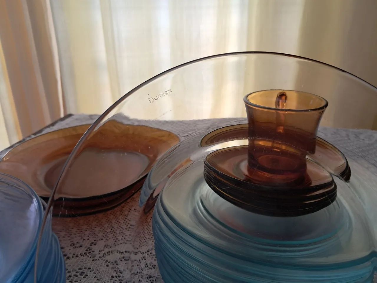 Conjunto Duralex Vintage - Âmbar e Azul (Peças Raras para Colecionadores)  Descrição: Vend - Foto 3