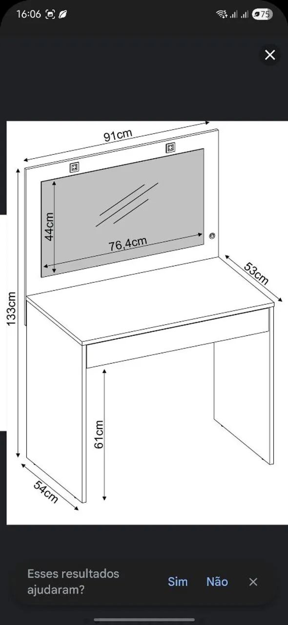 Penteadeira com banqueta  - Foto 2