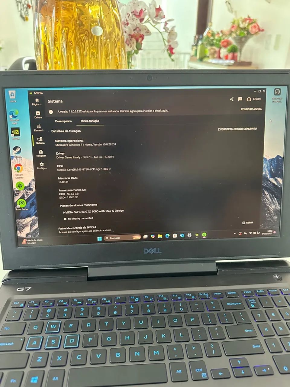 Notebook Dell G7 Gamer usado  - Foto 2