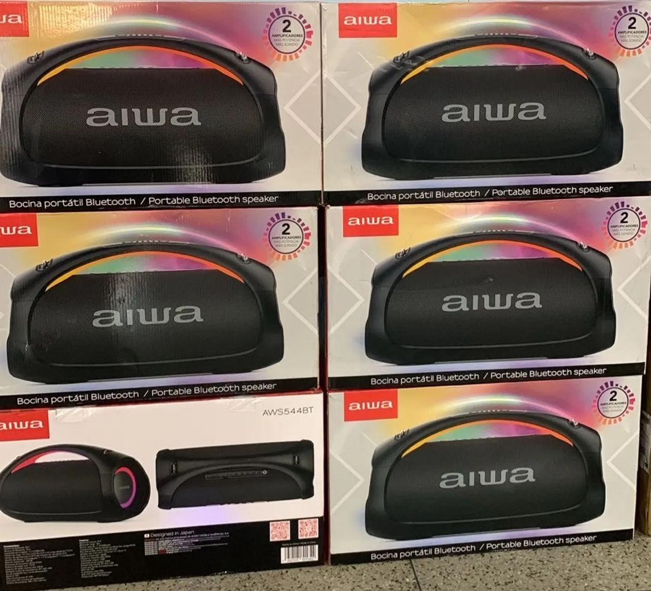 Caixa de Som Bluetooth Aiwa com 2 Alto-Falantes - AWS544BT