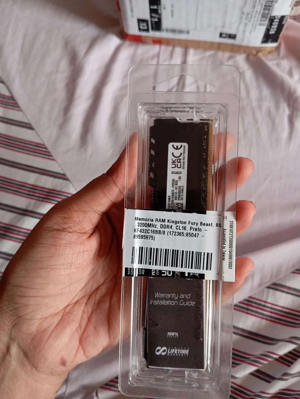 Memória RAM Kingston Fury Beast 8GB DDR4 3200MHz