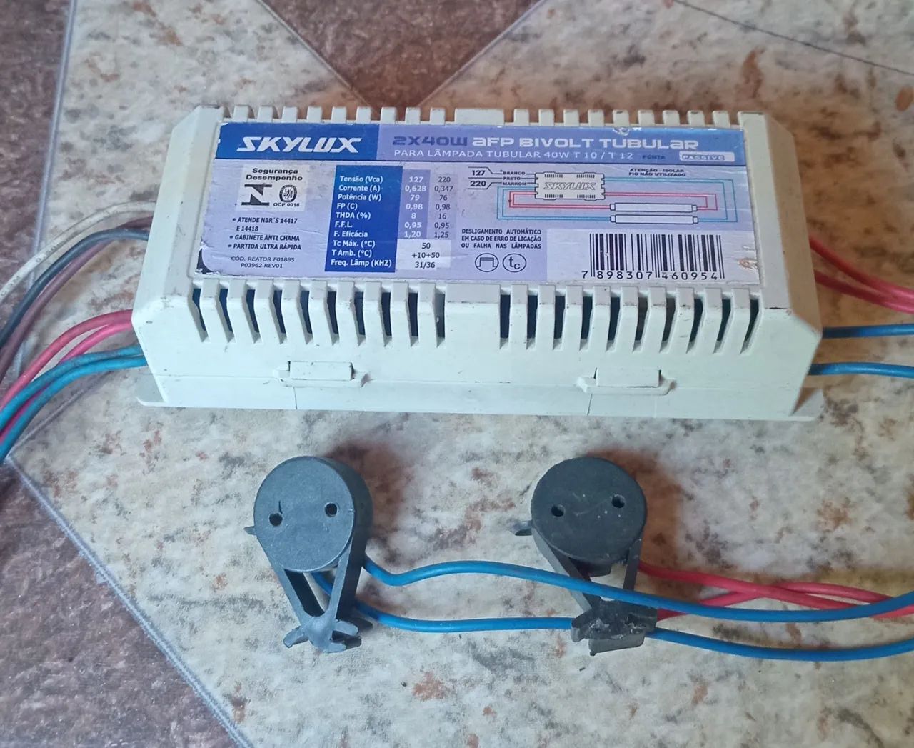Reator Eletrônico para Lâmpada Fluorescente 2x40W Bivolt - Foto 2