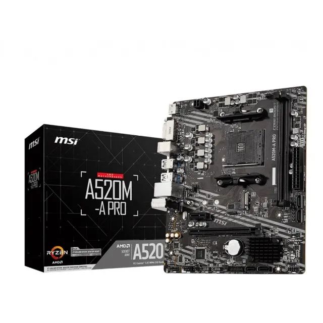 Kit Processador ryzen 5 4600g (com video integrado), Placa mãe Msi A520m A pro e 16gb