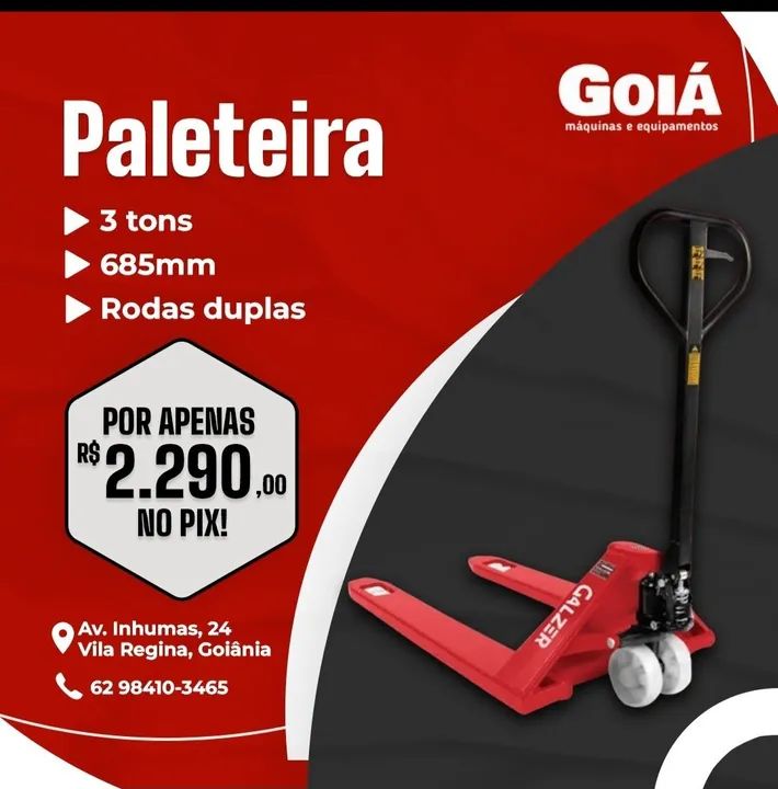 Paleteira 3 Toneladas - Nova - Goiânia